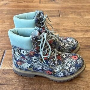 Timberland Women's 6 Inch Premium Fabric Boots Multicolor Floral Size 6.5